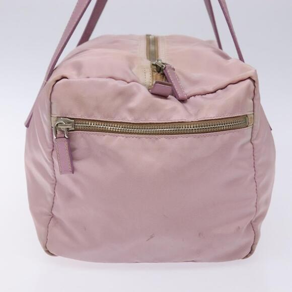 PRADA Boston Bag Nylon Pink Silver - Picture 4 of 12